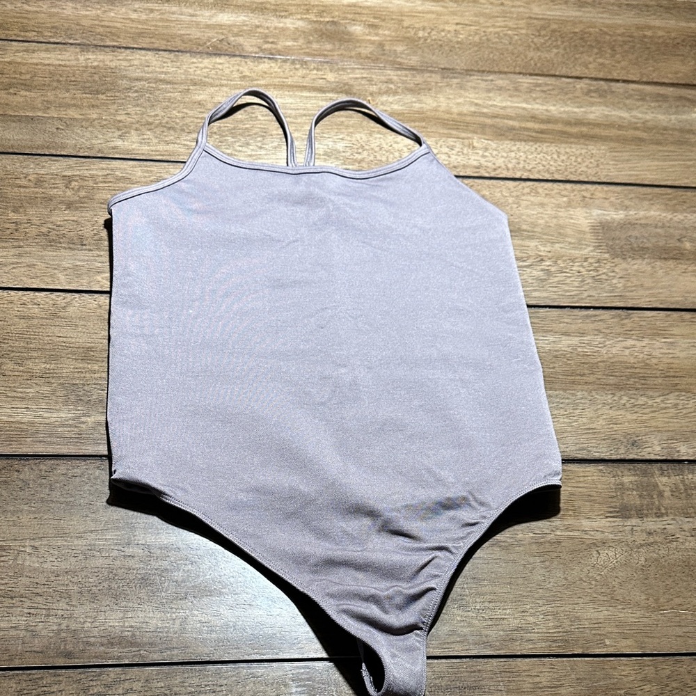 Gray One-Piece Bodysuit